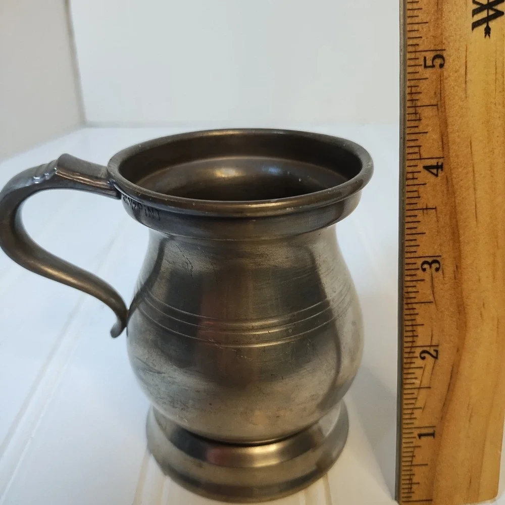 Victorian Pewter 1/2 Pint Tankard Antique Vintage Baluster Style Mug Beer Stein